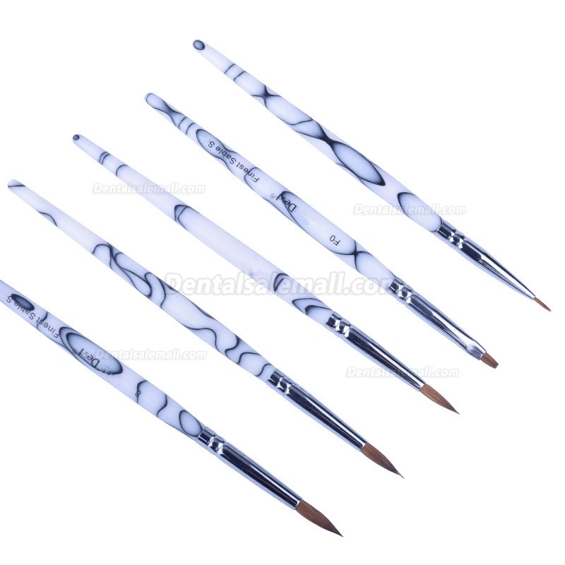 5Pcs Dental Lab Porcelain Ceramic Sable Ermine Brush Pen Set Tool